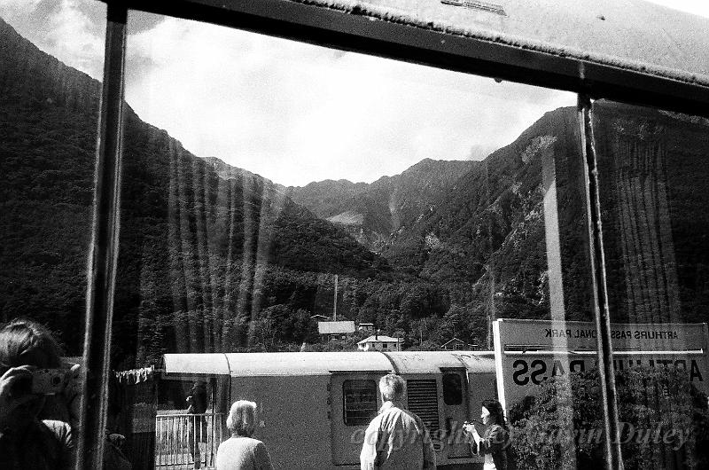 Reflections, Train, Arthur's Pass 00580018.JPG - Kodak TriX400